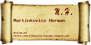 Martinkovics Herman névjegykártya