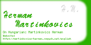 herman martinkovics business card